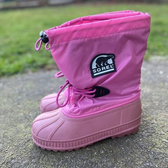 Sorel fleece insulated snow pink boots winter boots S Sz 6 - Picture 4 of 9